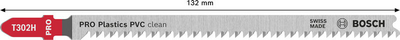 STICKSÅGBLAD BOSCH T302HCLEAN PVC 3ST