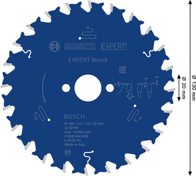 CIRKELSÅGKLINGA BOSCH EXP WOOD 130X20X2,4MM 24T