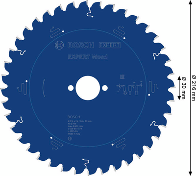 CIRKELSÅGKLINGA BOSCH EXP WOOD 216X30X2,4MM 40T