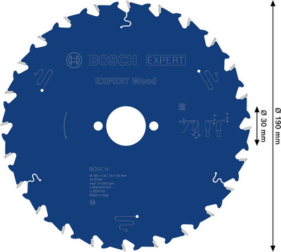CIRKELSÅGKLINGA BOSCH EXP WOOD 190X30X2,6MM 24T