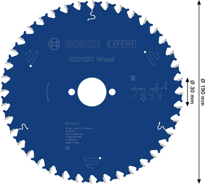 CIRKELSÅGKLINGA BOSCH EXP WOOD 190X30X2,6MM 40T
