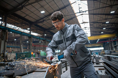 VINKELSLIP BOSCH GWS 18V-10 P SOLO, L-BOXX