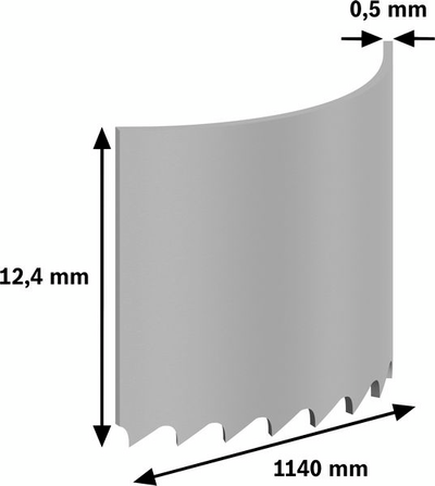 BANDSÅGBLAD BOSCH 1140X12,4MM 14TPI, 2ST