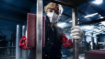 SLIPFLEECE BOSCH SIC SVART MEDIUM 100MM 10M