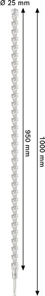 Poravasaranterä Bosch PRO SDS+ 5X 25x950x1000mm