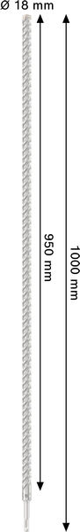 Poravasaranterä Bosch PRO SDS+ 5X 18x950x1000mm