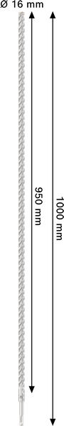 Poravasaranterä Bosch PRO SDS+ 5X 16x950x1000mm
