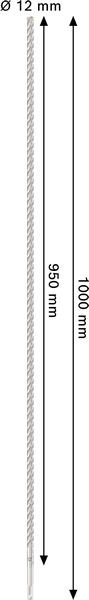 Poravasaranterä Bosch PRO SDS+ 5X 12x950x1000mm