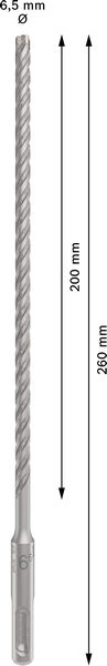 Poravasaranterä Bosch PRO SDS+ 5X 6,5x200x260mm