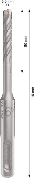 Poravasaranterä Bosch PRO SDS+ 5X 6,5x50x110mm