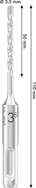 Poravasaranterä Bosch PRO SDS+ 5X 3,5x50x110mm