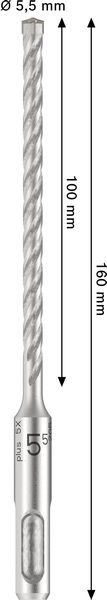 Poravasaranterä Bosch PRO SDS+ 5X 5,5x100x160mm 10kpl
