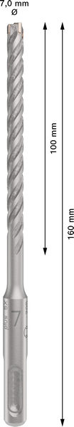 Poravasaranterä Bosch PRO SDS+ 5X 7x100x160mm