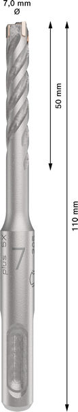 Poravasaranterä Bosch PRO SDS+ 5X 7x50x110mm