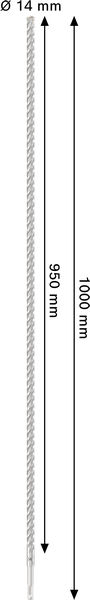Poravasaranterä Bosch PRO SDS+ 5X 14x950x1000mm
