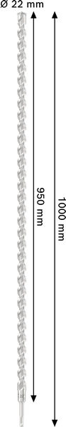 Poravasaranterä Bosch PRO SDS+ 5X 22x950x1000mm