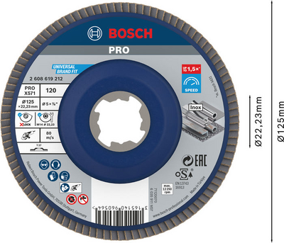 LAMELLSLIPSKIVA BOSCH XL RAK BFM K120 125MM