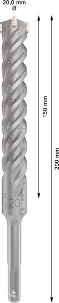 Poravasaranterä Bosch PRO SDS+ 5X 20x150x200mm