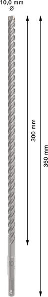 Poravasaranterä Bosch PRO SDS+ 5X 10x300x360mm