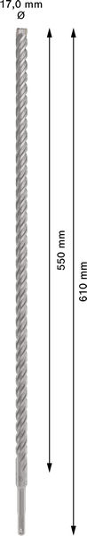 Poravasaranterä Bosch PRO SDS+ 5X 16x550x610mm