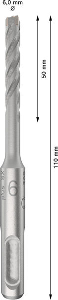 Poravasaranterä Bosch PRO SDS+ 5X 6x50x110mm 10kpl