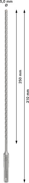 Poravasaranterä Bosch PRO SDS+ 5X 5x250x310mm