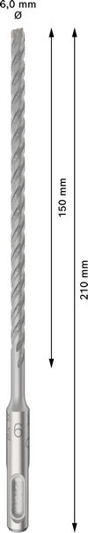 Poravasaranterä Bosch PRO SDS+ 5X 6x150x210mm 10kpl