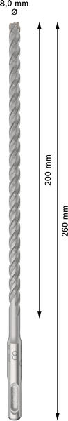Poravasaranterä Bosch PRO SDS+ 5X 8x200x260mm 10kpl