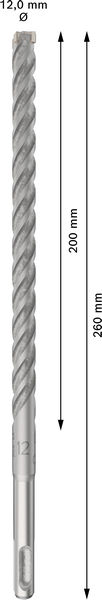 Poravasaranterä Bosch PRO SDS+ 5X 12x200x260mm 10kpl