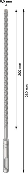 Poravasaranterä Bosch PRO SDS+ 5X 6,5x200x260mm 10kpl