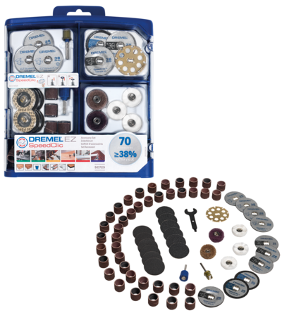 TILLBEHÖRSSET BOSCH 725 SPEEDCLIC 70DELAR