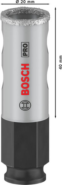 HÅLSÅG BOSCH PC TILE DIAMOND 20MM