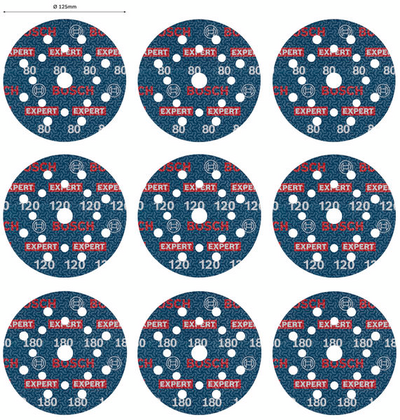 SLIPRONDELLSET BOSCH FOIL O780 125MM, 9 DELAR