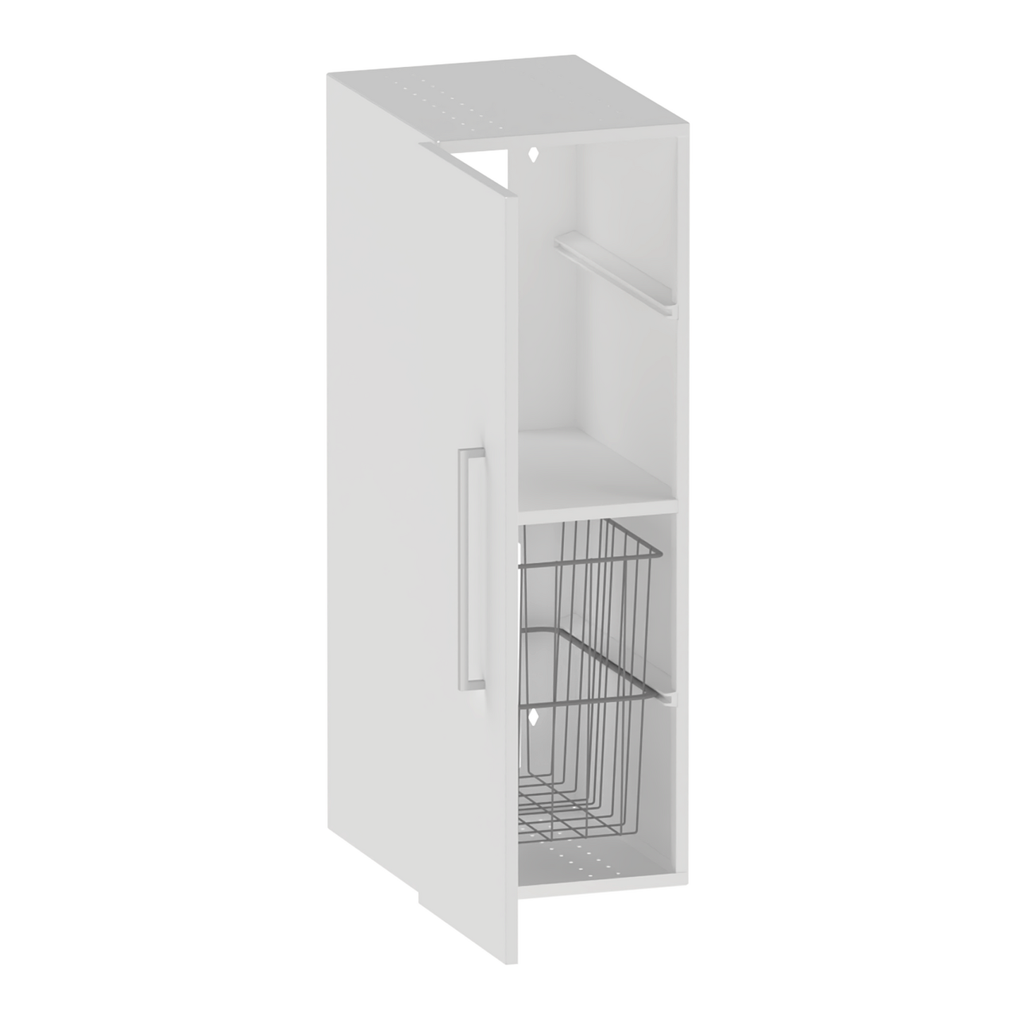 Pyykkikaappi Polaria Duo 300x400x850mm valkoinen