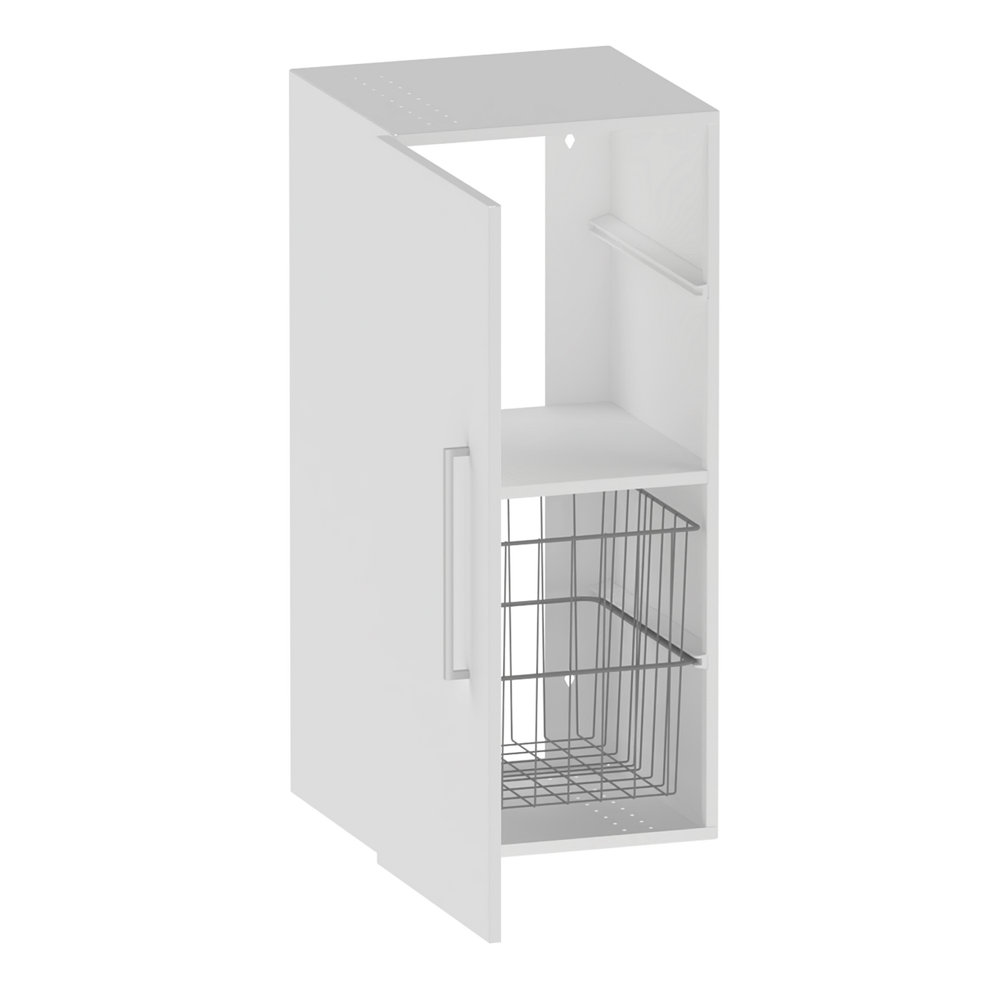 Pyykkikaappi Polaria Duo 400x400x850mm valkoinen