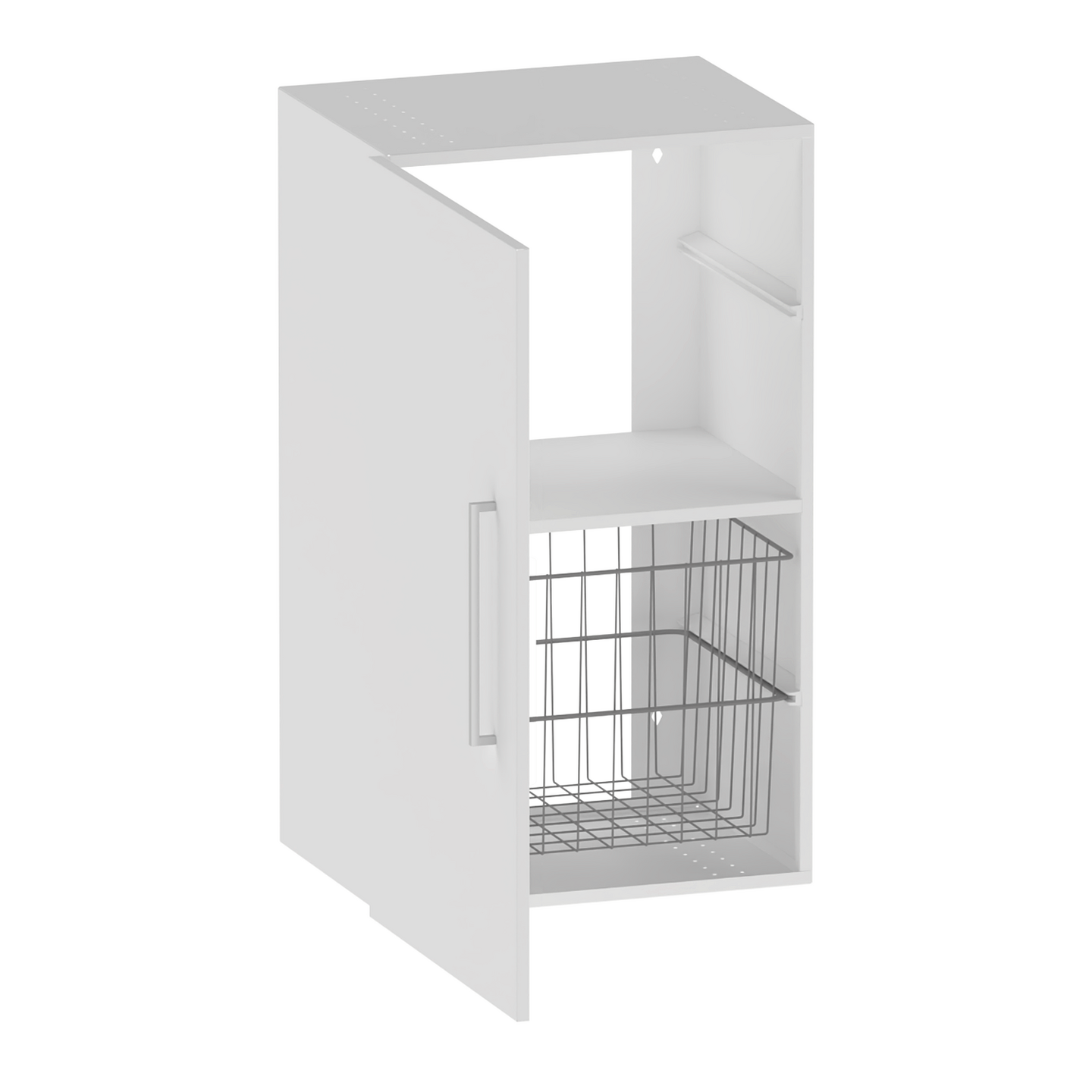 Pyykkikaappi Polaria Duo 500x400x850mm valkoinen