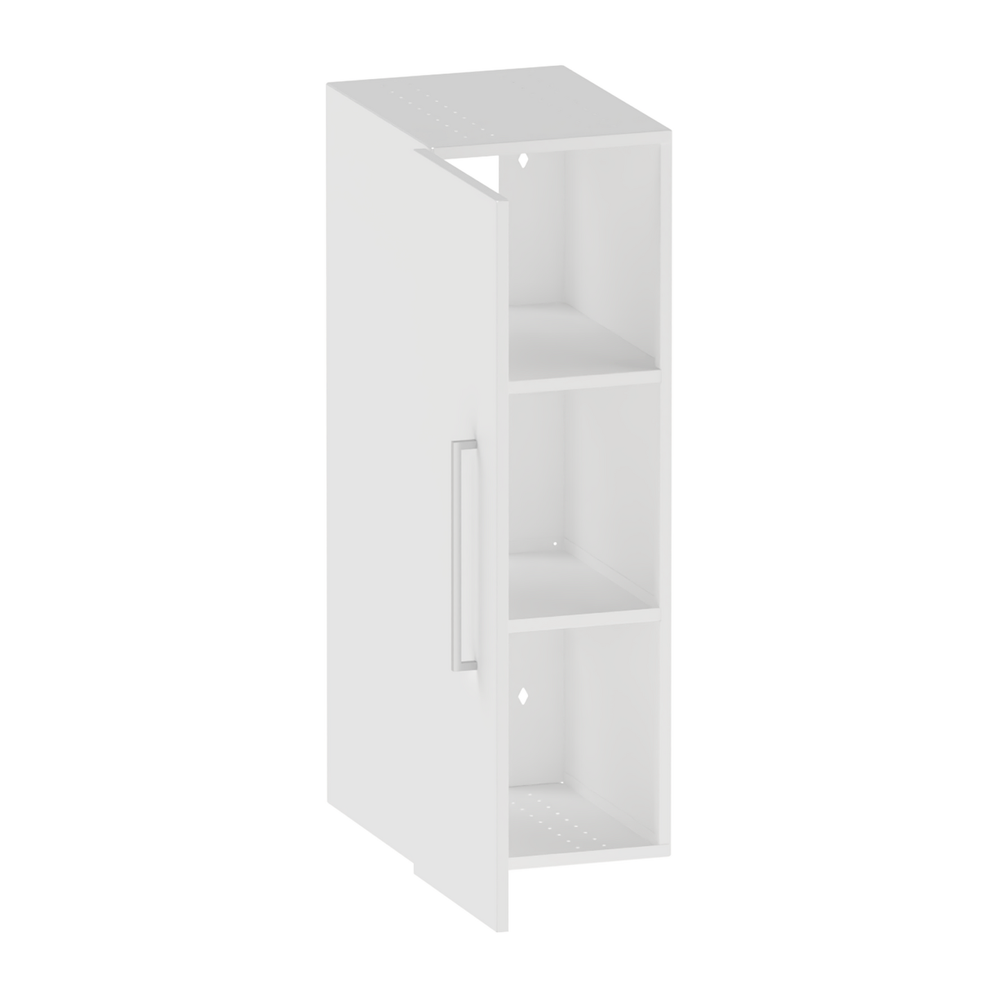 Korkea kaappi Polaria Duo 300x400x850mm valkoinen