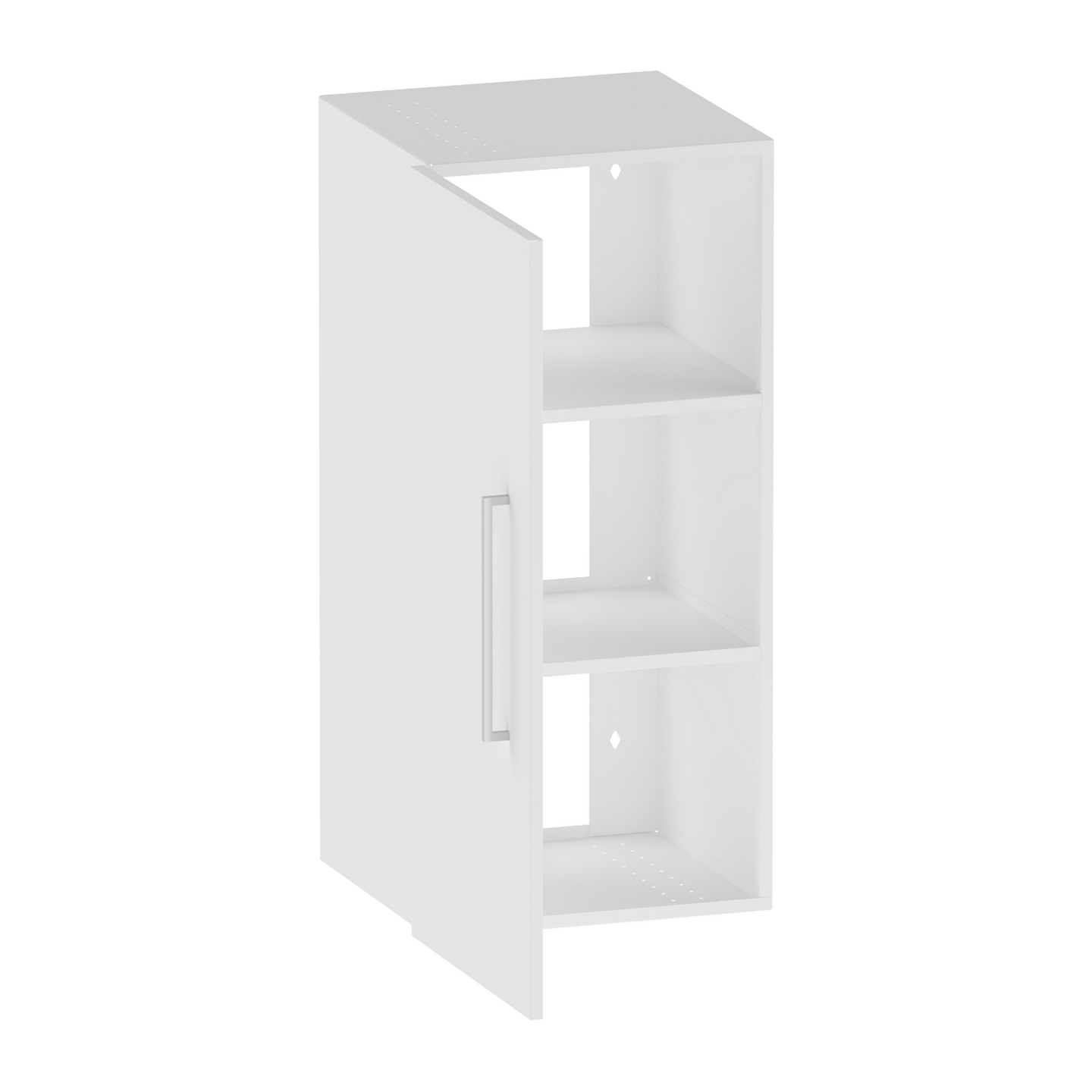 Korkea kaappi Polaria Duo 400xx400x850mm valkoinen