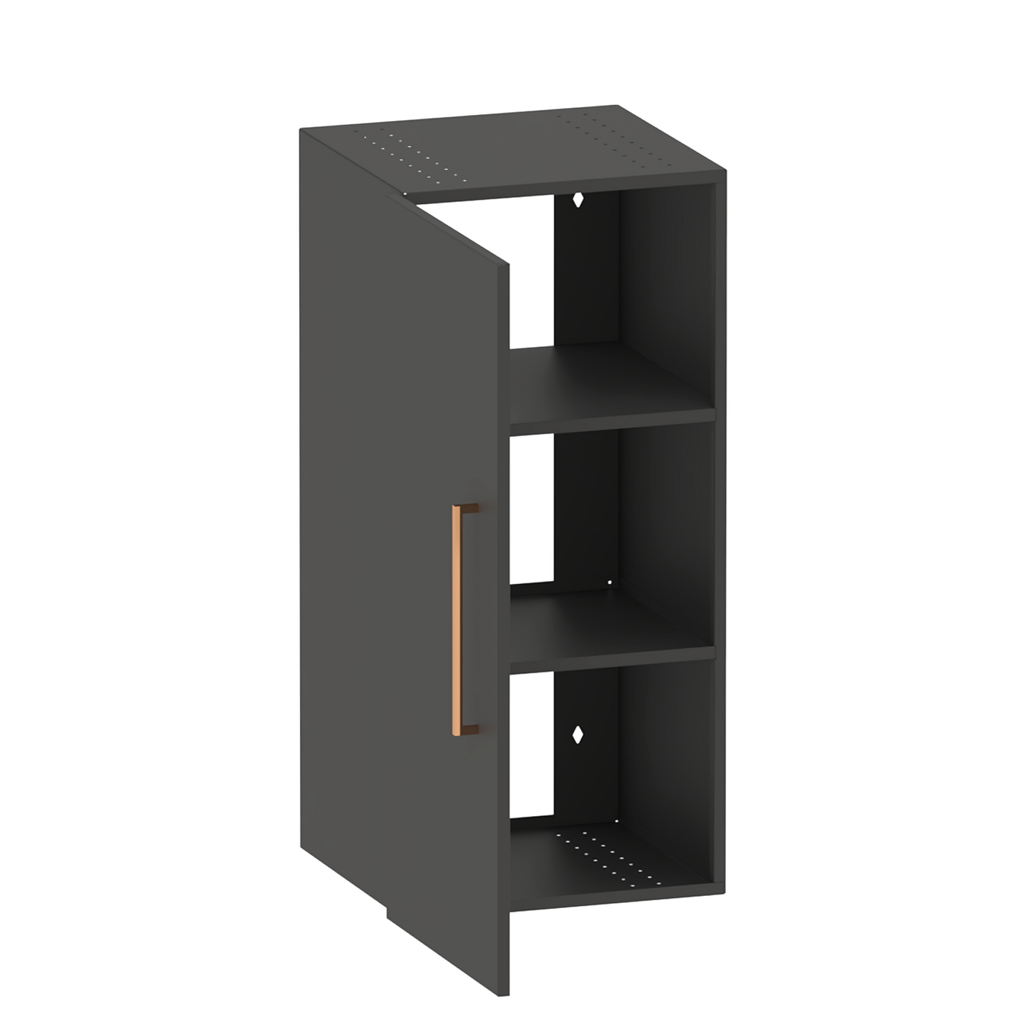 Korkea kaappi Polaria Duo 400x400x850mm harmaa