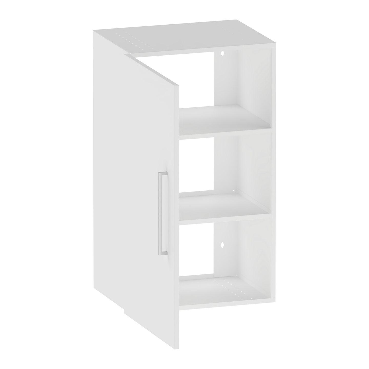 Korkea kaappi Polaria Duo 500x400x850mm valkoinen