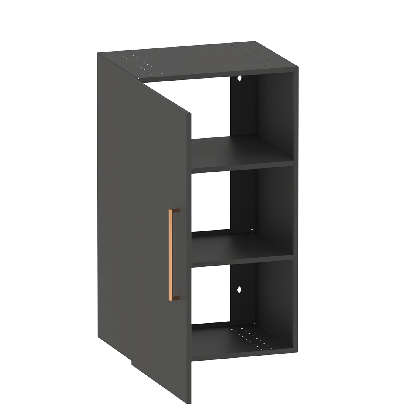Korkea kaappi Polaria Duo 500x400x850mm harmaa