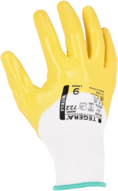 Työkäsineet TEGERA 722 nitriili keltainen