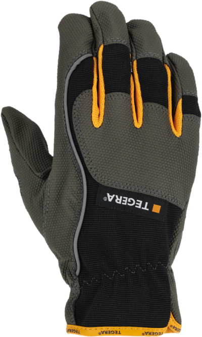 HANDSKE 9125 TEGERA  8 SMIDIG/SLITSTARK SVART/GRÅ