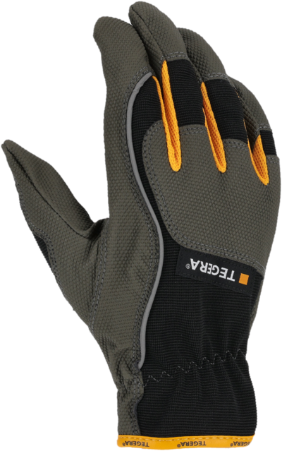 HANDSKE 9125 TEGERA  8 SMIDIG/SLITSTARK SVART/GRÅ