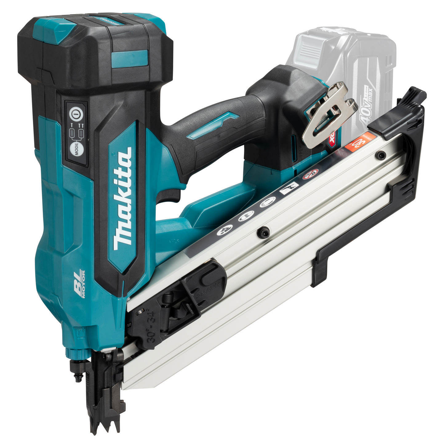 Runkonaulain Makita BN002GZ XGT 40V naulat 21° 50-90mm