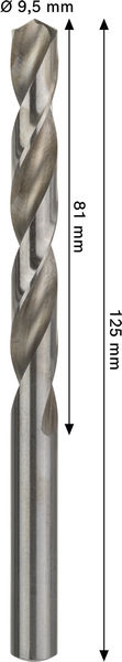 METALLBORR BOSCH HSS-G PRO 9,5X125MM