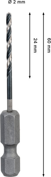 METALLBORR BOSCH HSS-G IMPACT PRO, 2,0MM