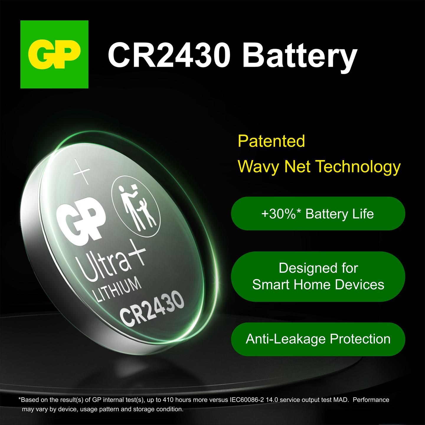 BATTERI ULTRA+ LITIUM CR2430 1PK