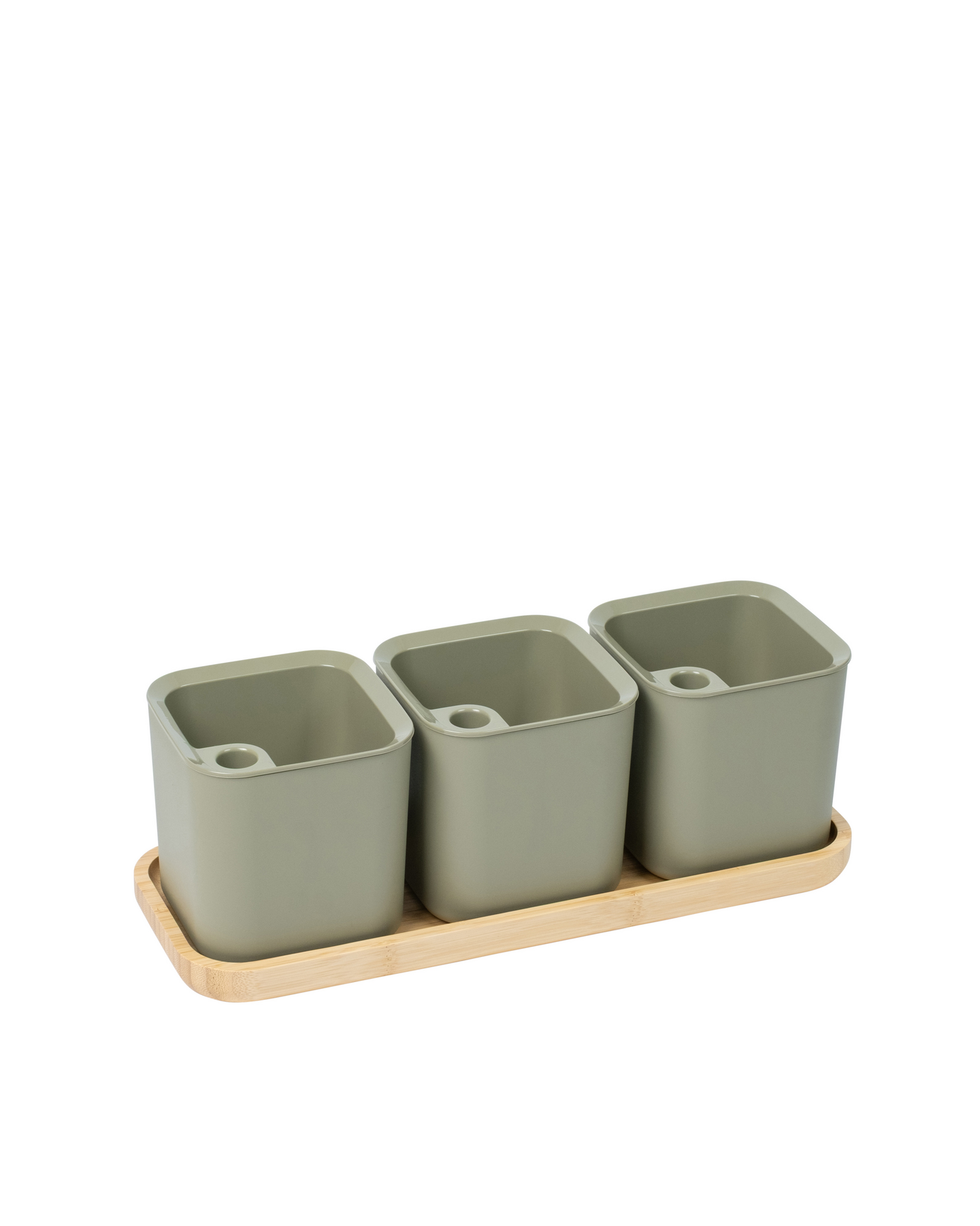 Yrttiruukkusetti Eden Recycled oliivin vihreä 3kpl