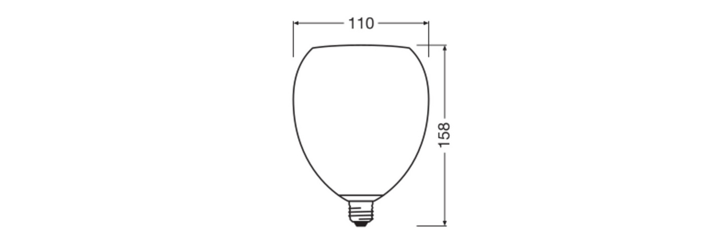 LED-sisustuslamppu OSRAM Decor Colour Glass Oval 3,5W 2700K E27 oranssi